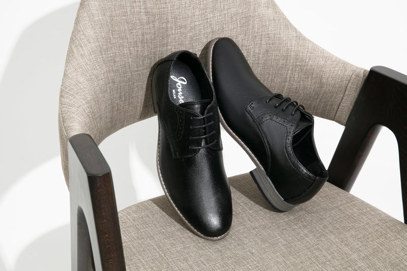 Jousen Men's Oxford Business Dress Shoes Formal Black Oxford Wingtip Lace Up Dress Shoes(A5A093 Black 11.5) - Image 5